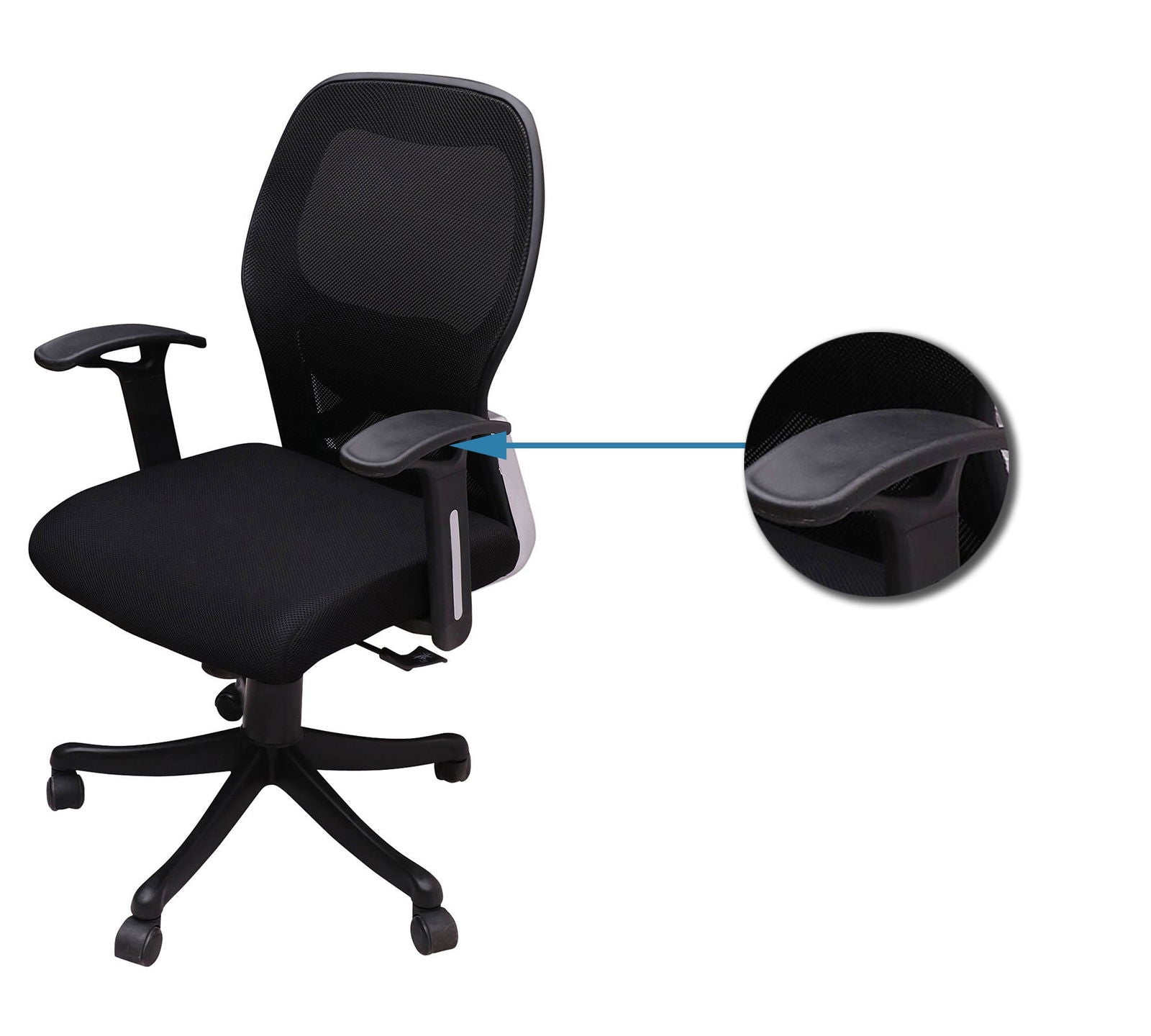 Comfortable Office Executive Ergonomic Chair with Height Adjustable Nylon Base -