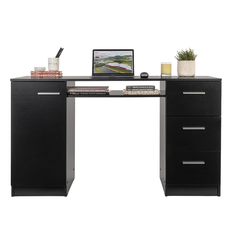 Computer Table with Drawer Pedestal ,Openable shutter & Modesty Panel