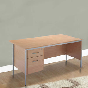 Computer Table with Side Drawer & Metal Legs