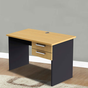 Computer Table with Side Drawers & Wire Organizers