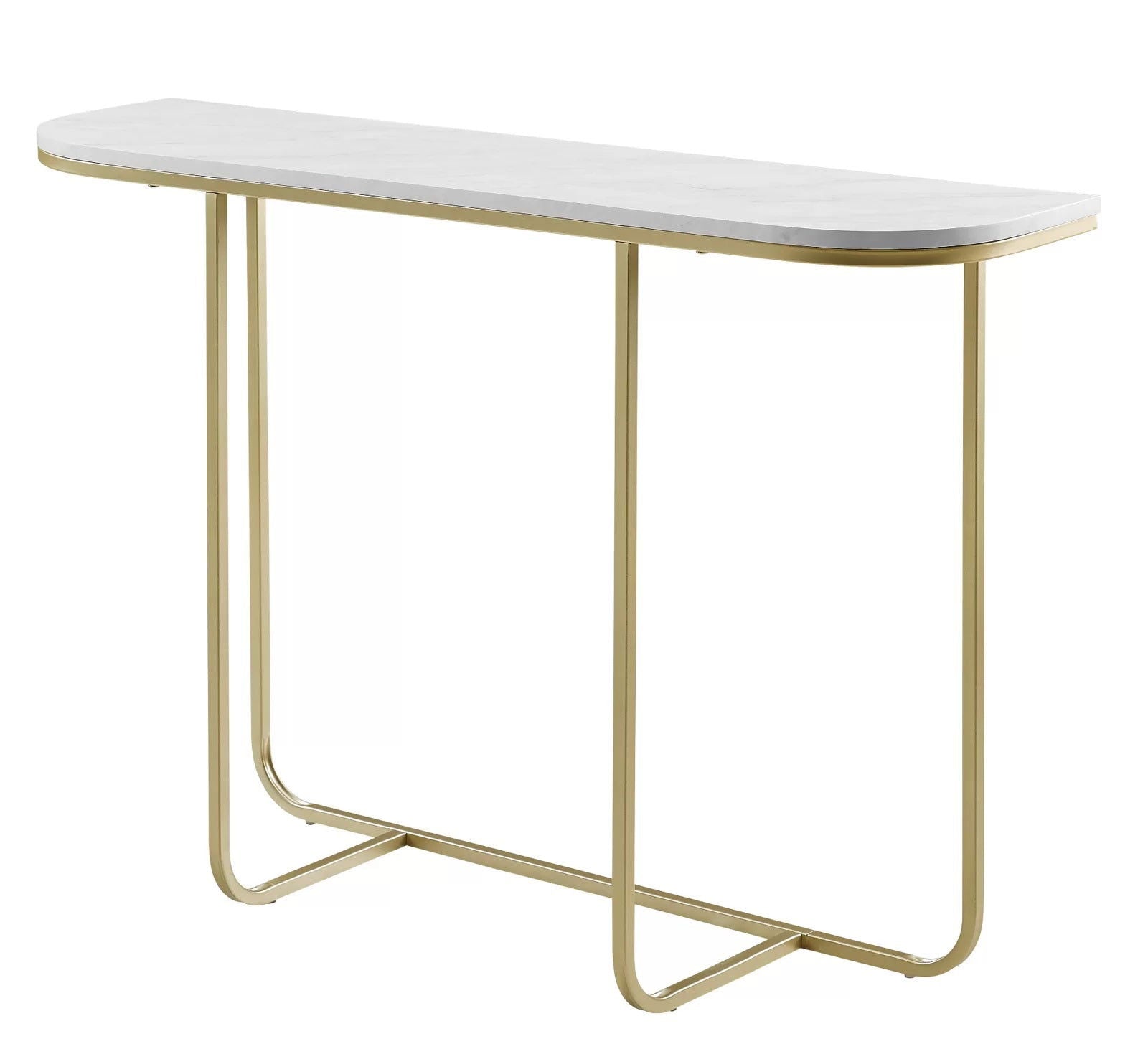 Console Table Top Engineered Wood with Metal Base in Powder Coating -