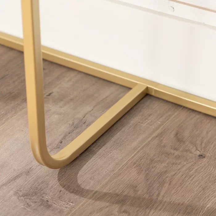 Console Table Top Engineered Wood with Metal Base in Powder Coating -