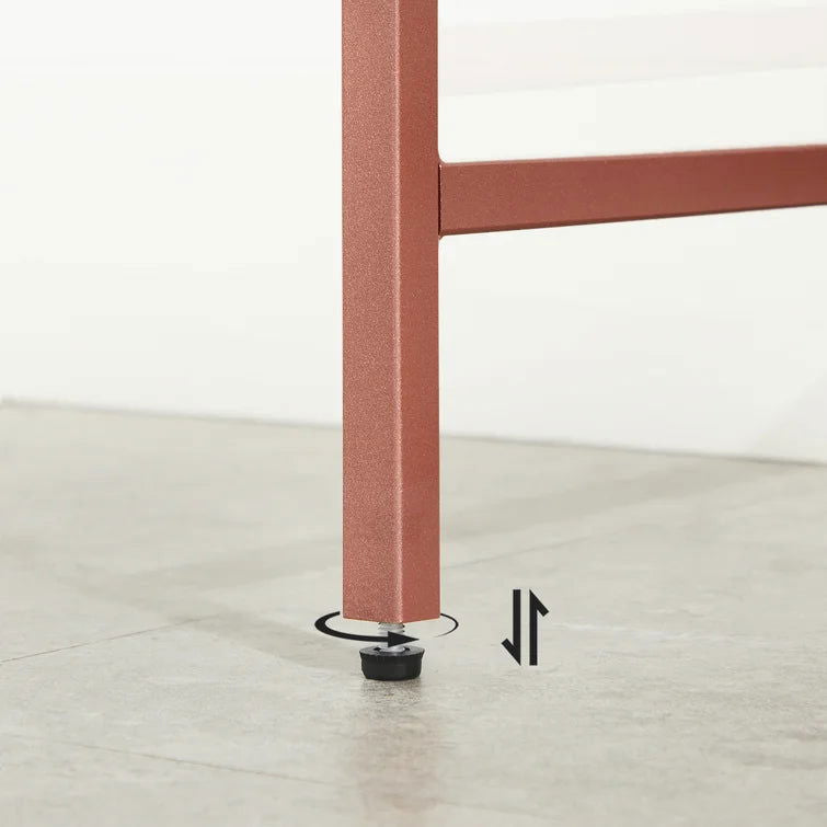 Console Table with Metal Base & Glass Top -
