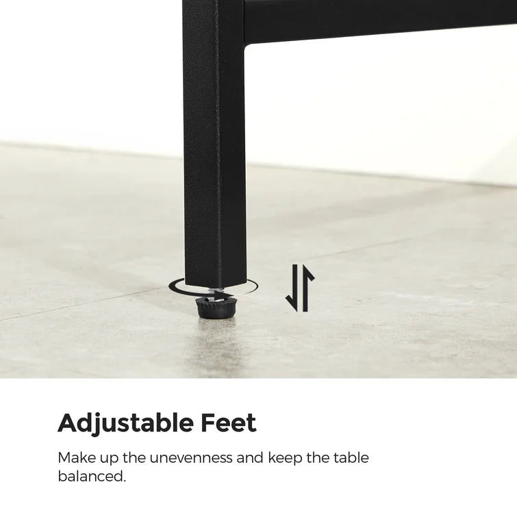 Console Table with Metal Base & Glass Top -