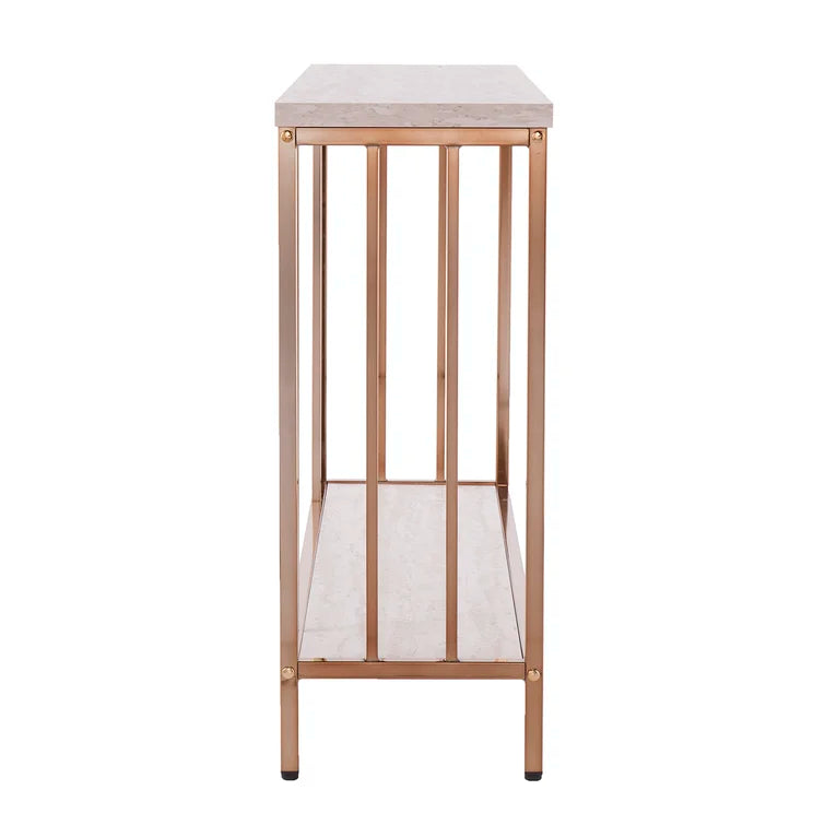 Console Table with Metal Base & Laminated Board Top -