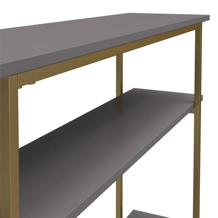 Console Table with Metal Base & Laminated Board Top -