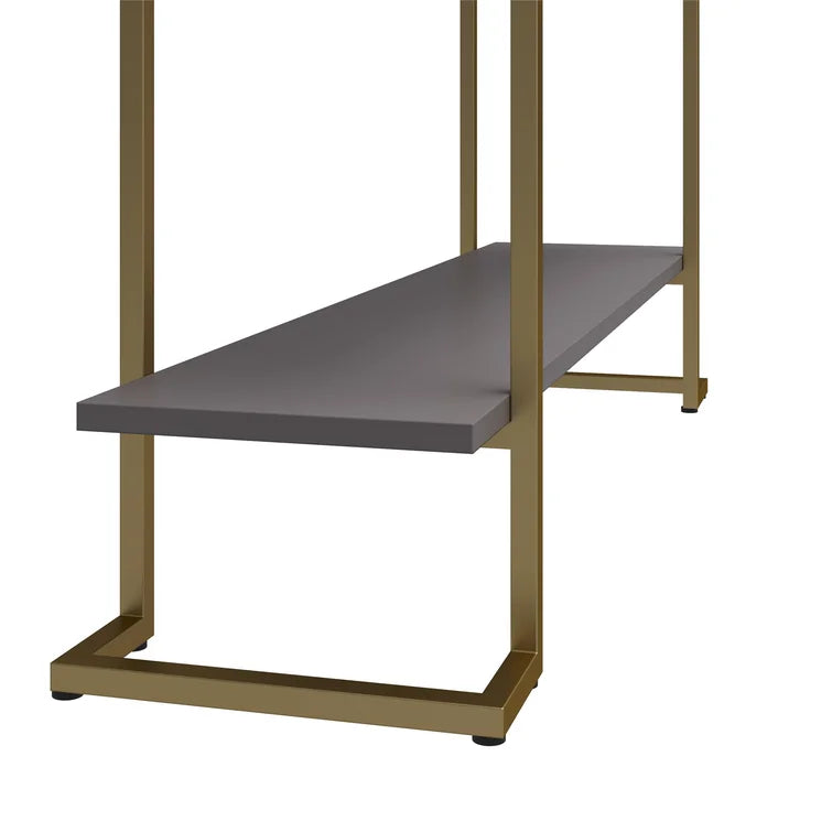 Console Table with Metal Base & Laminated Board Top -