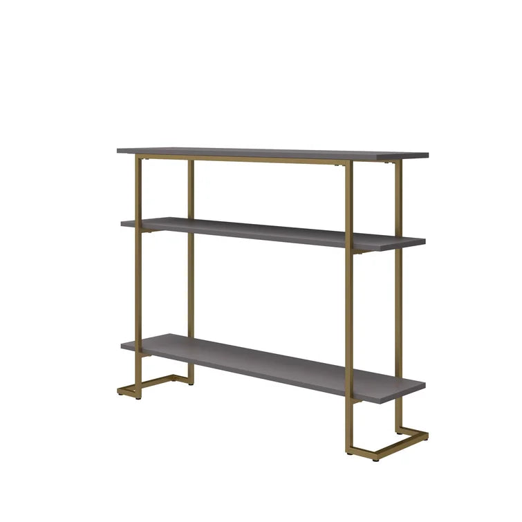 Console Table with Metal Base & Laminated Board Top -
