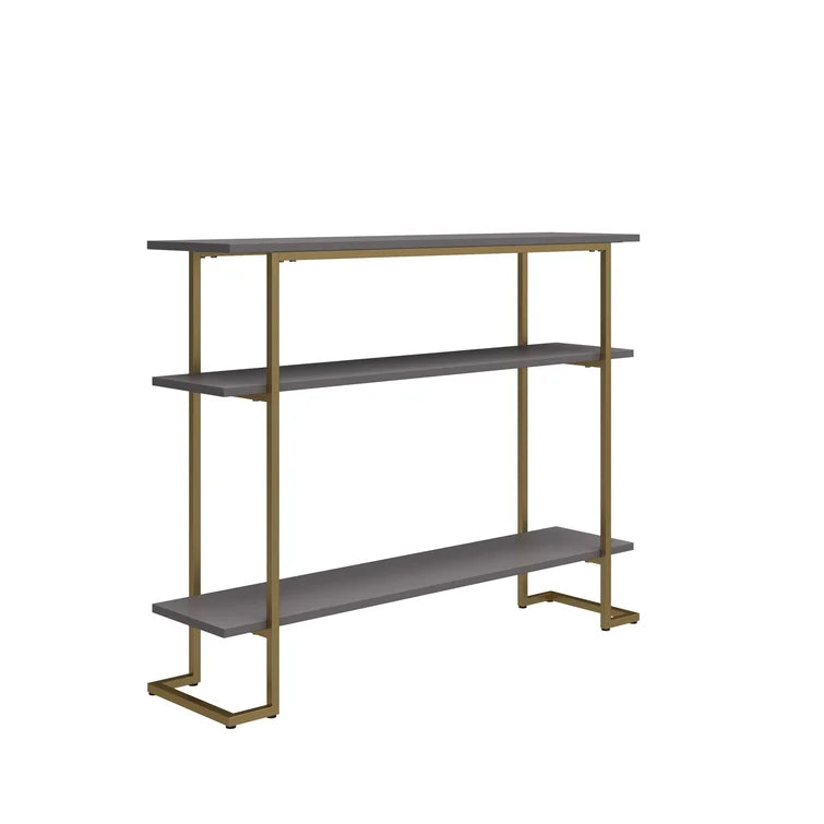 Console Table with Metal Base & Laminated Board Top -