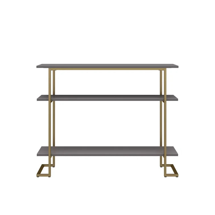 Console Table with Metal Base & Laminated Board Top -