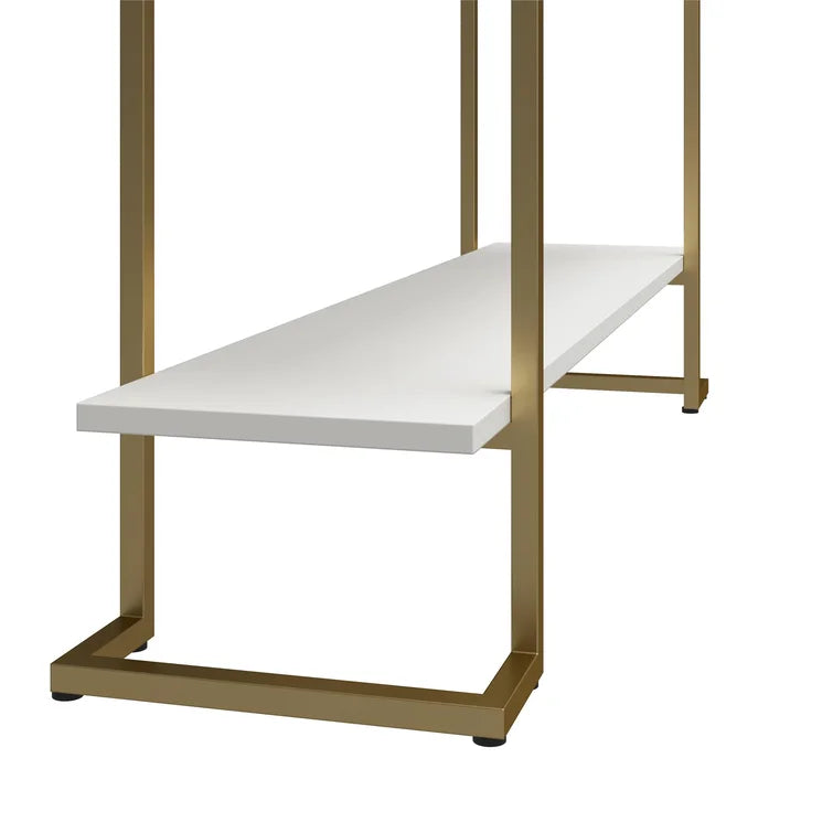 Console Table with Metal Base & Laminated Board Top -