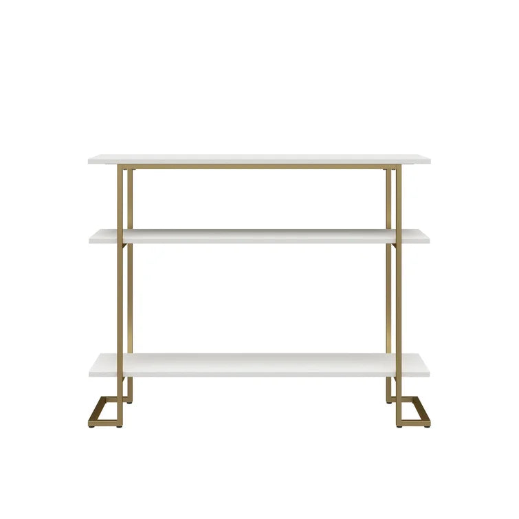 Console Table with Metal Base & Laminated Board Top -