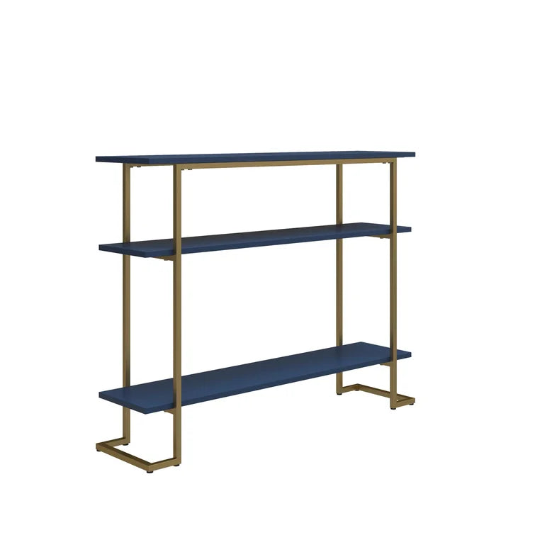 Console Table with Metal Base & Laminated Board Top -