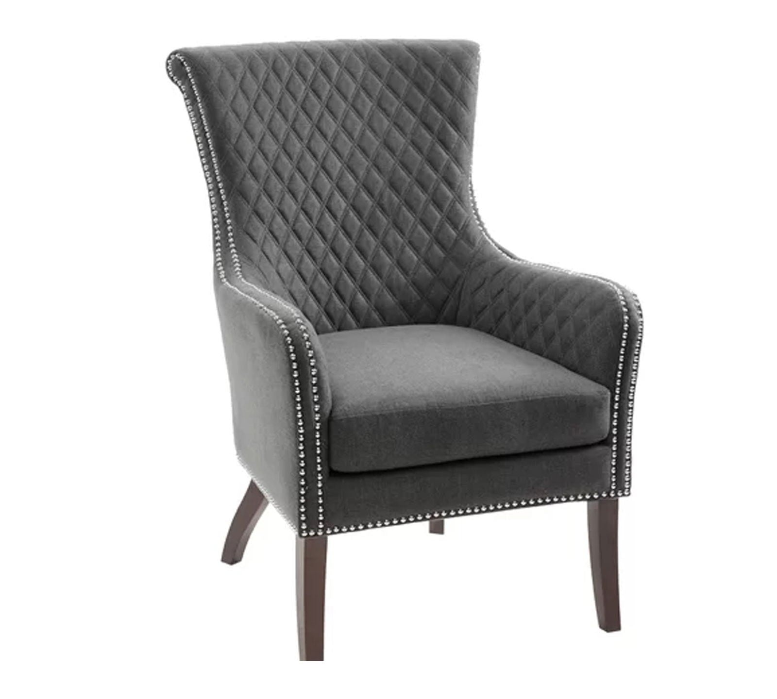 Curved Back Wooden Lounge Chair -
