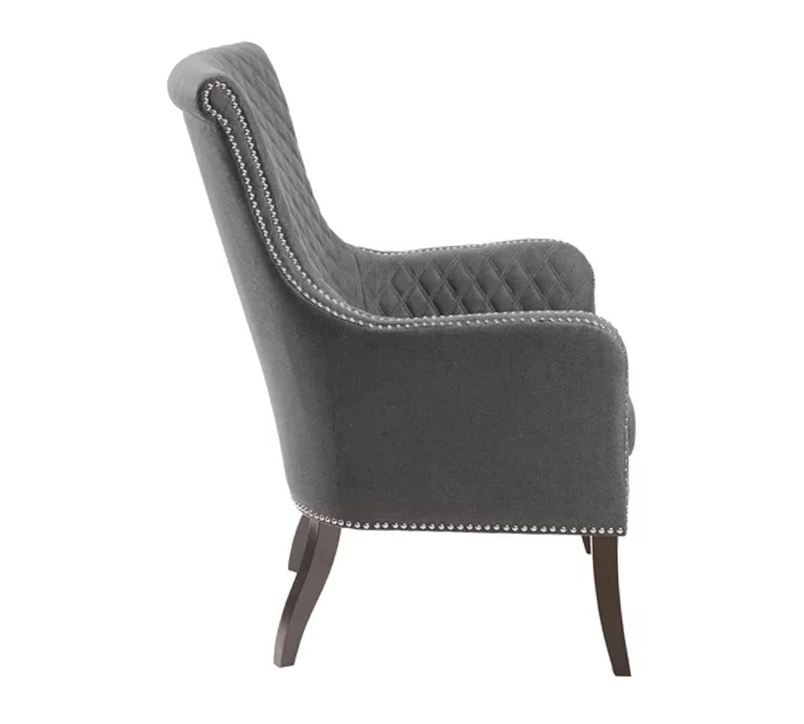 Curved Back Wooden Lounge Chair -