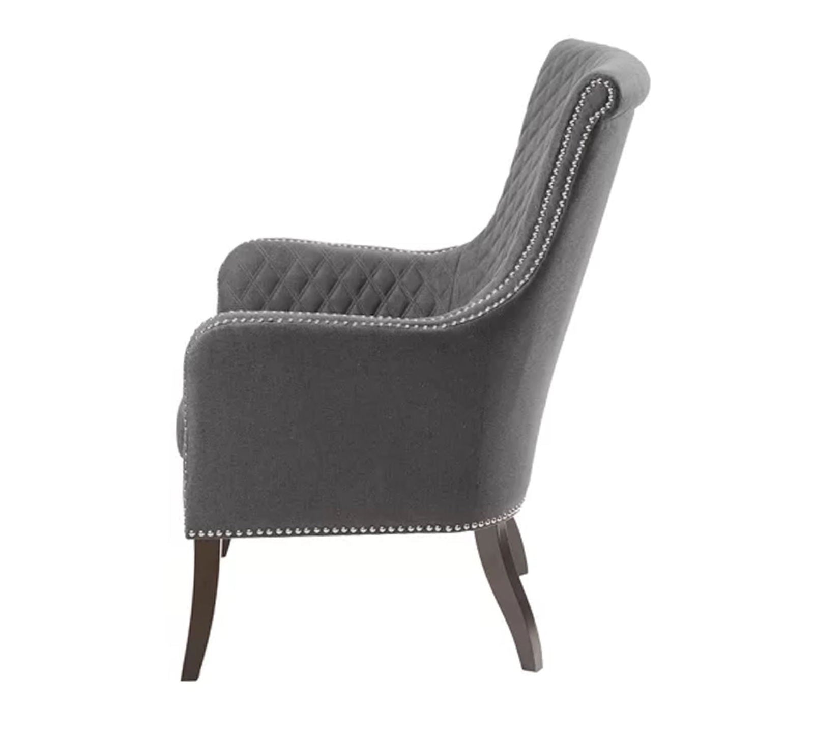 Curved Back Wooden Lounge Chair -