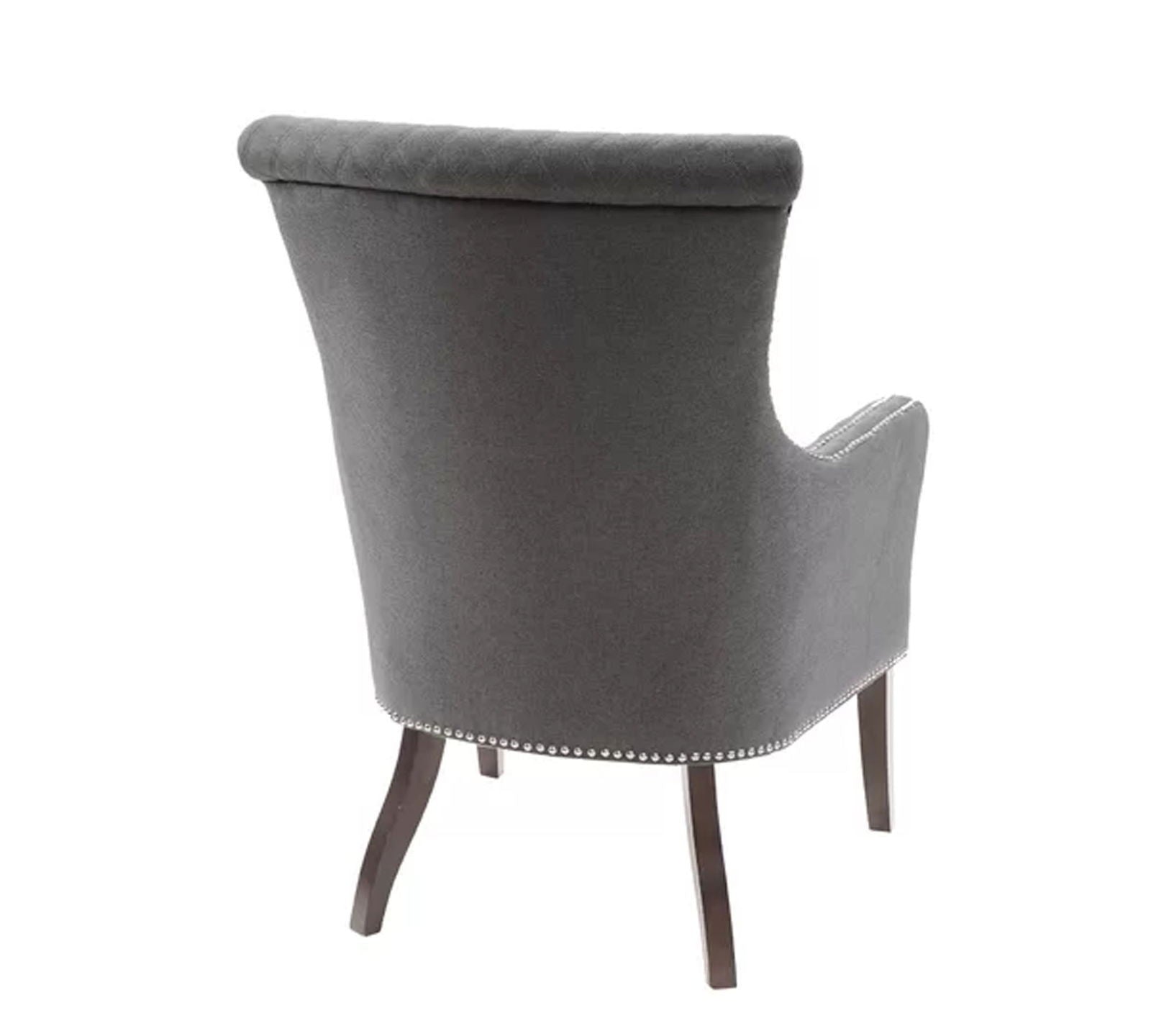 Curved Back Wooden Lounge Chair -