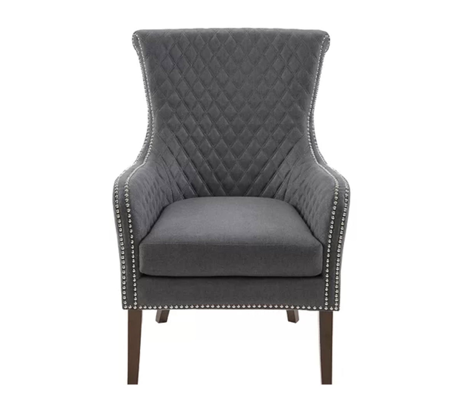 Curved Back Wooden Lounge Chair -