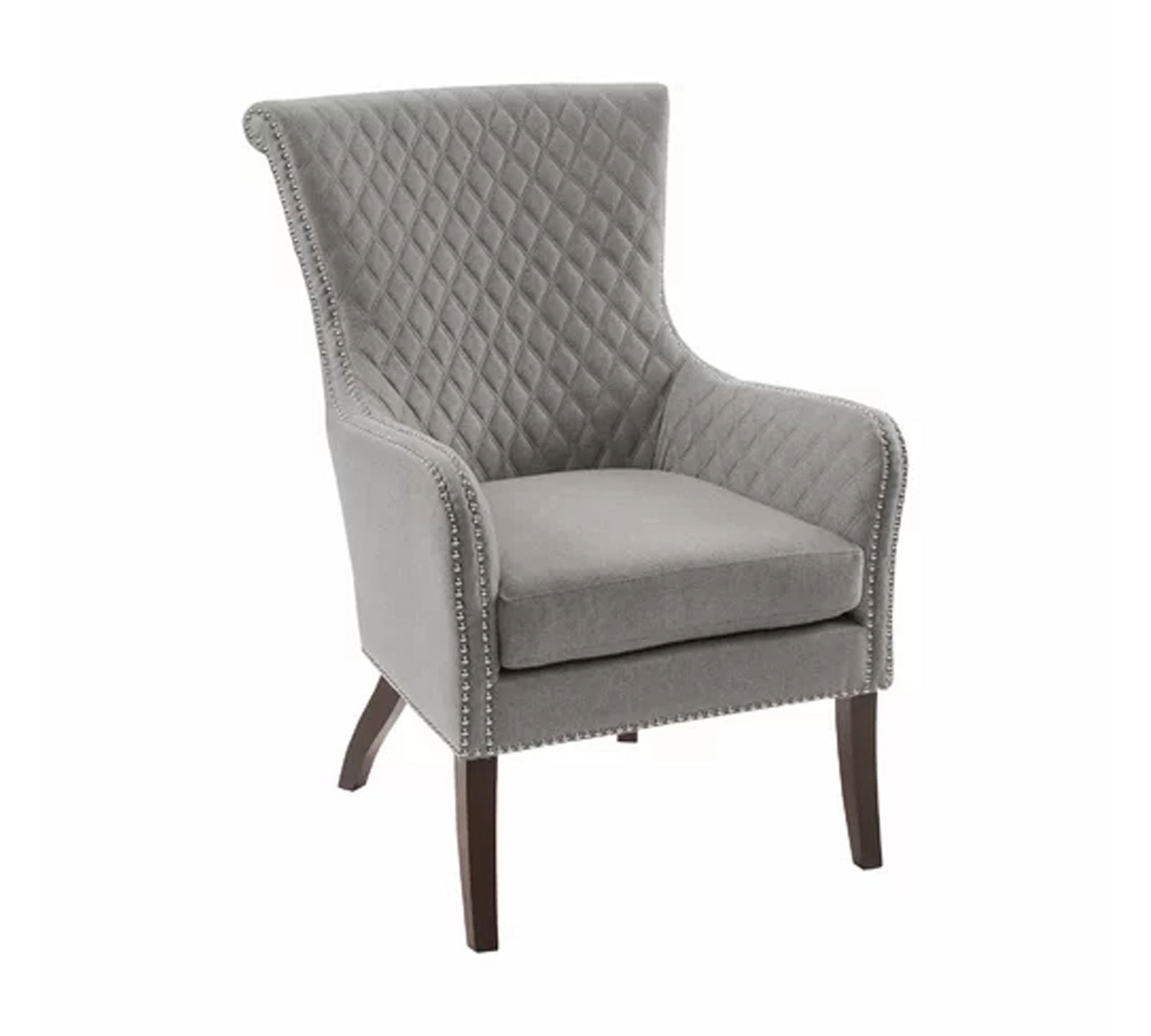 Curved Back Wooden Lounge Chair -