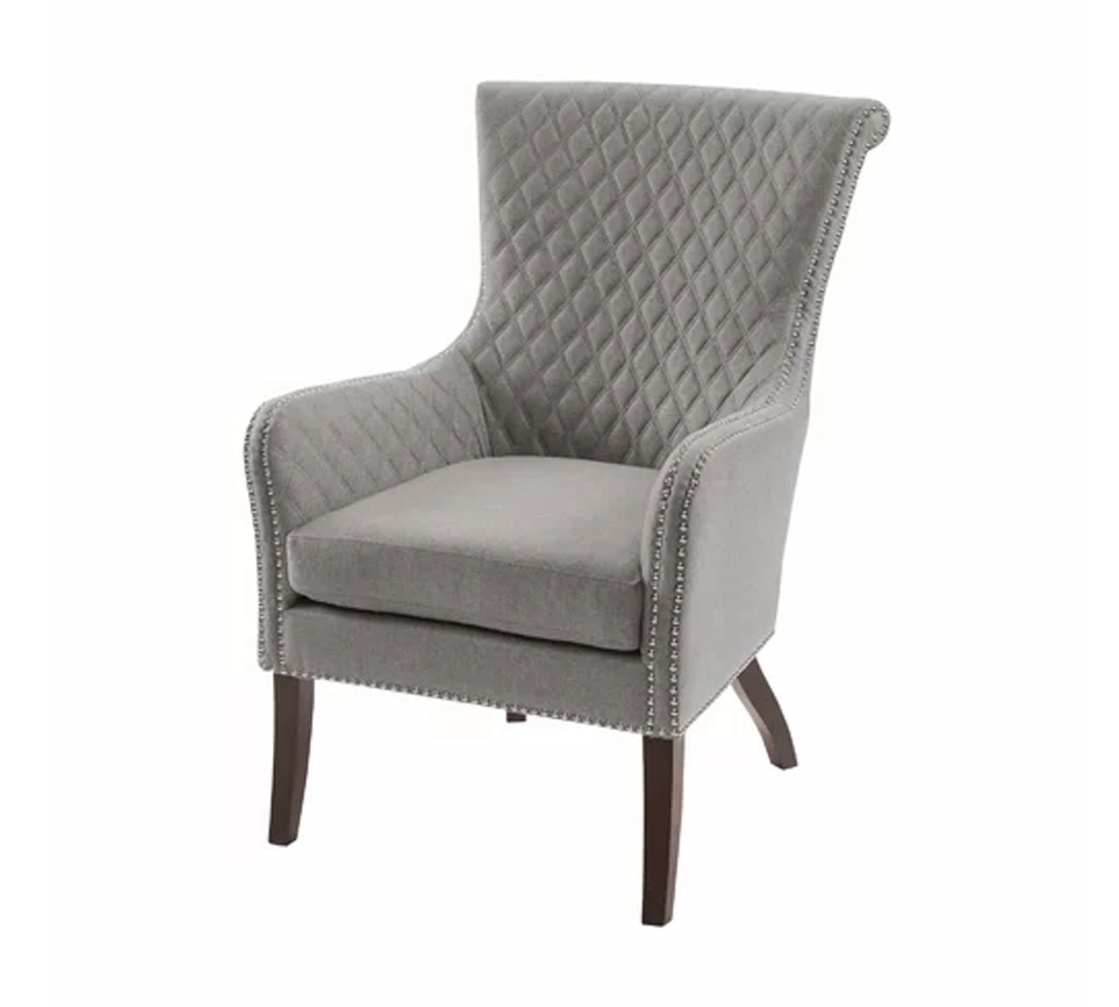 Curved Back Wooden Lounge Chair -