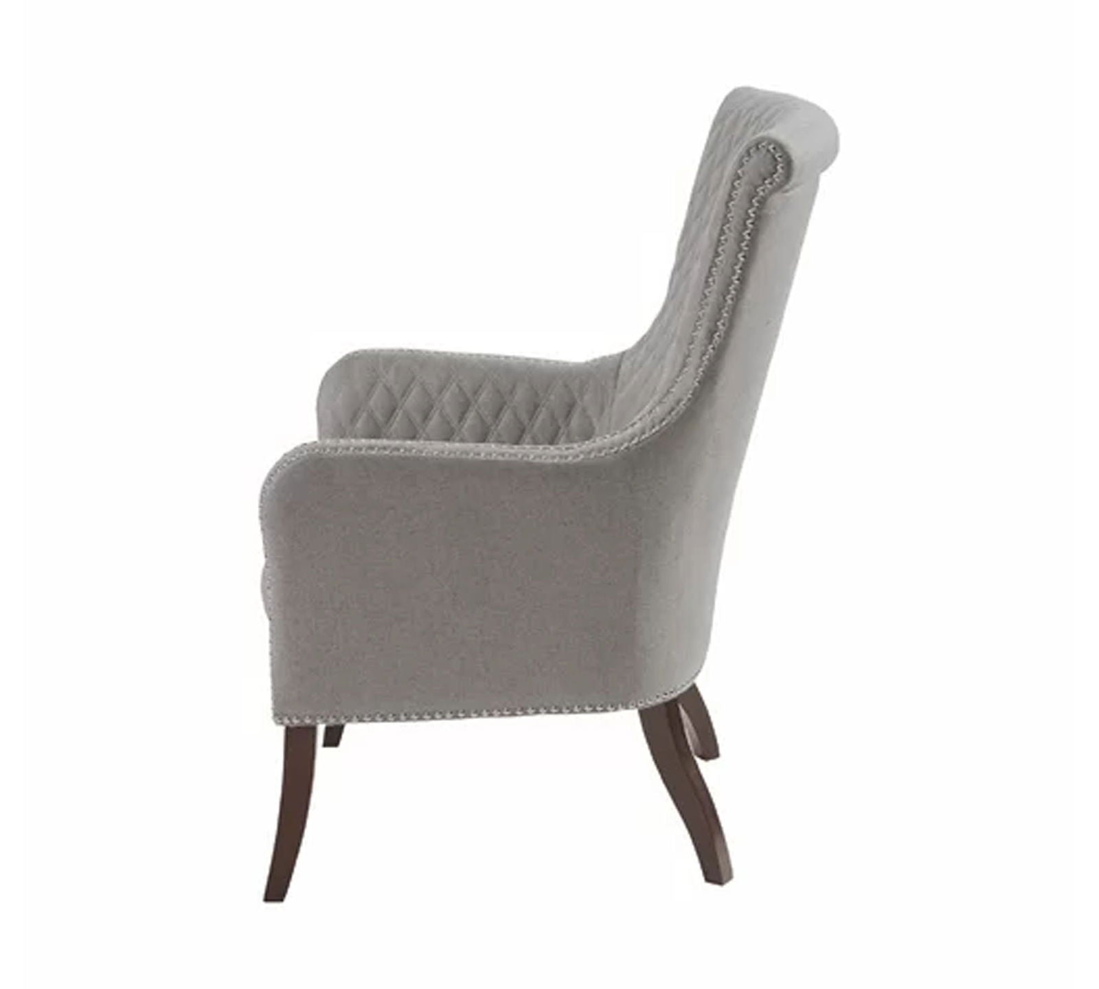 Curved Back Wooden Lounge Chair -