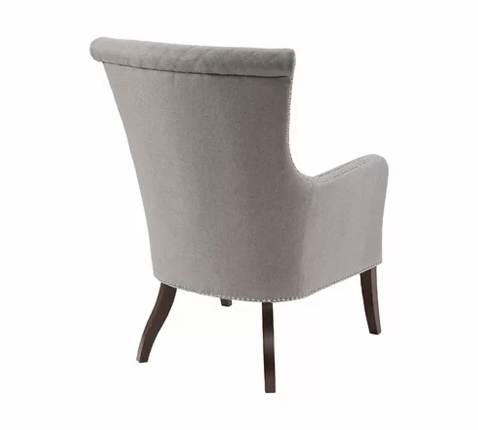 Curved Back Wooden Lounge Chair -