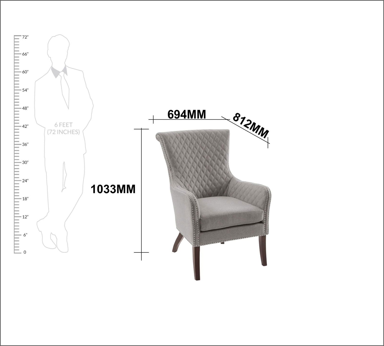 Curved Back Wooden Lounge Chair -
