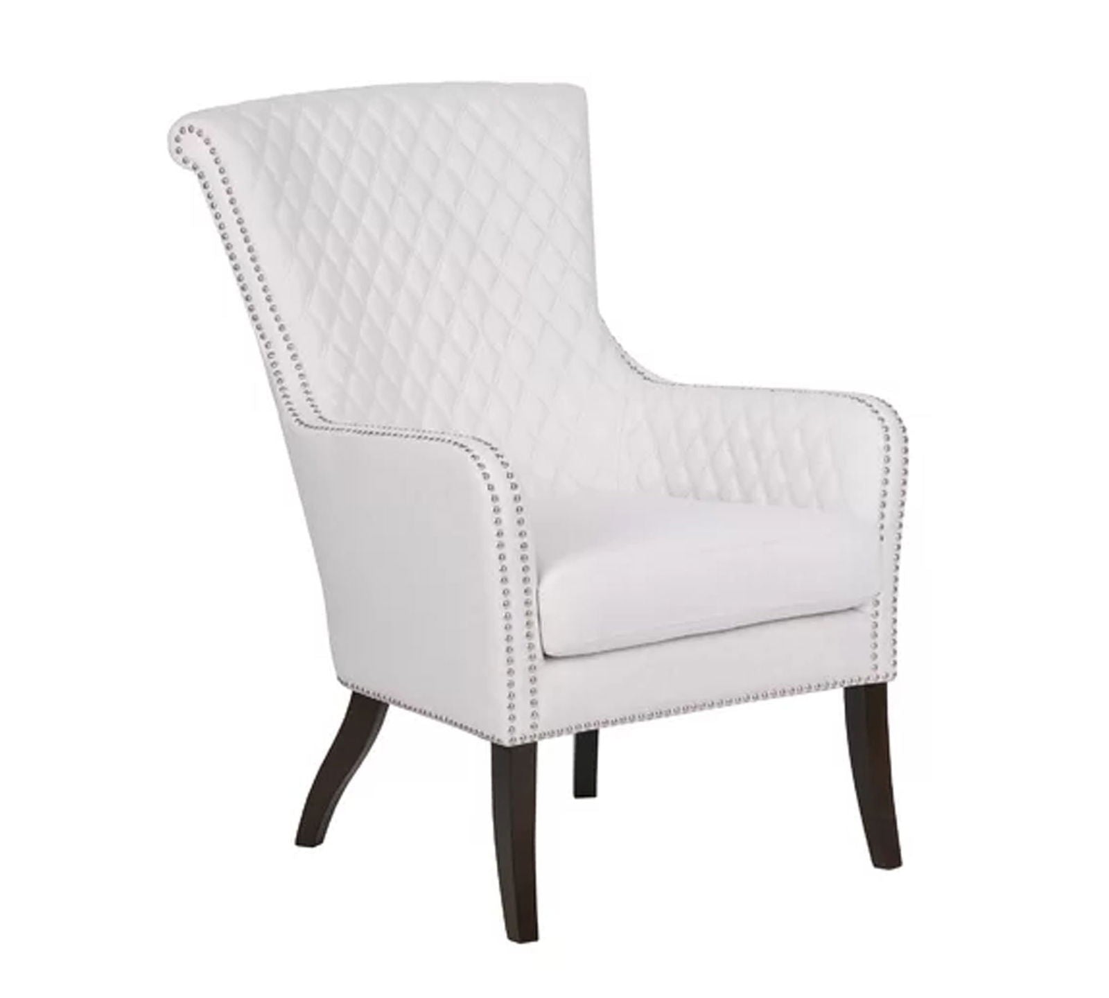 Curved Back Wooden Lounge Chair -