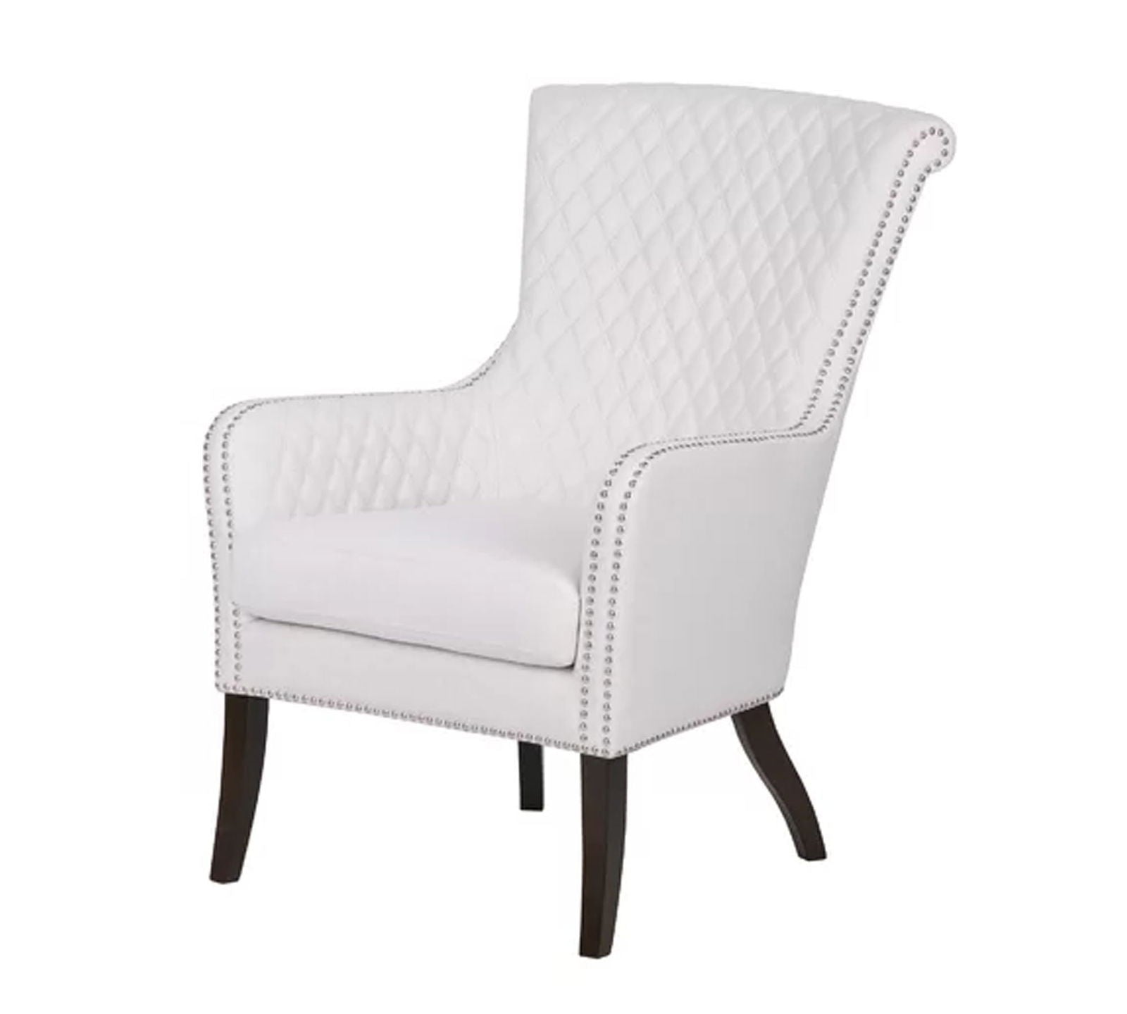Curved Back Wooden Lounge Chair -
