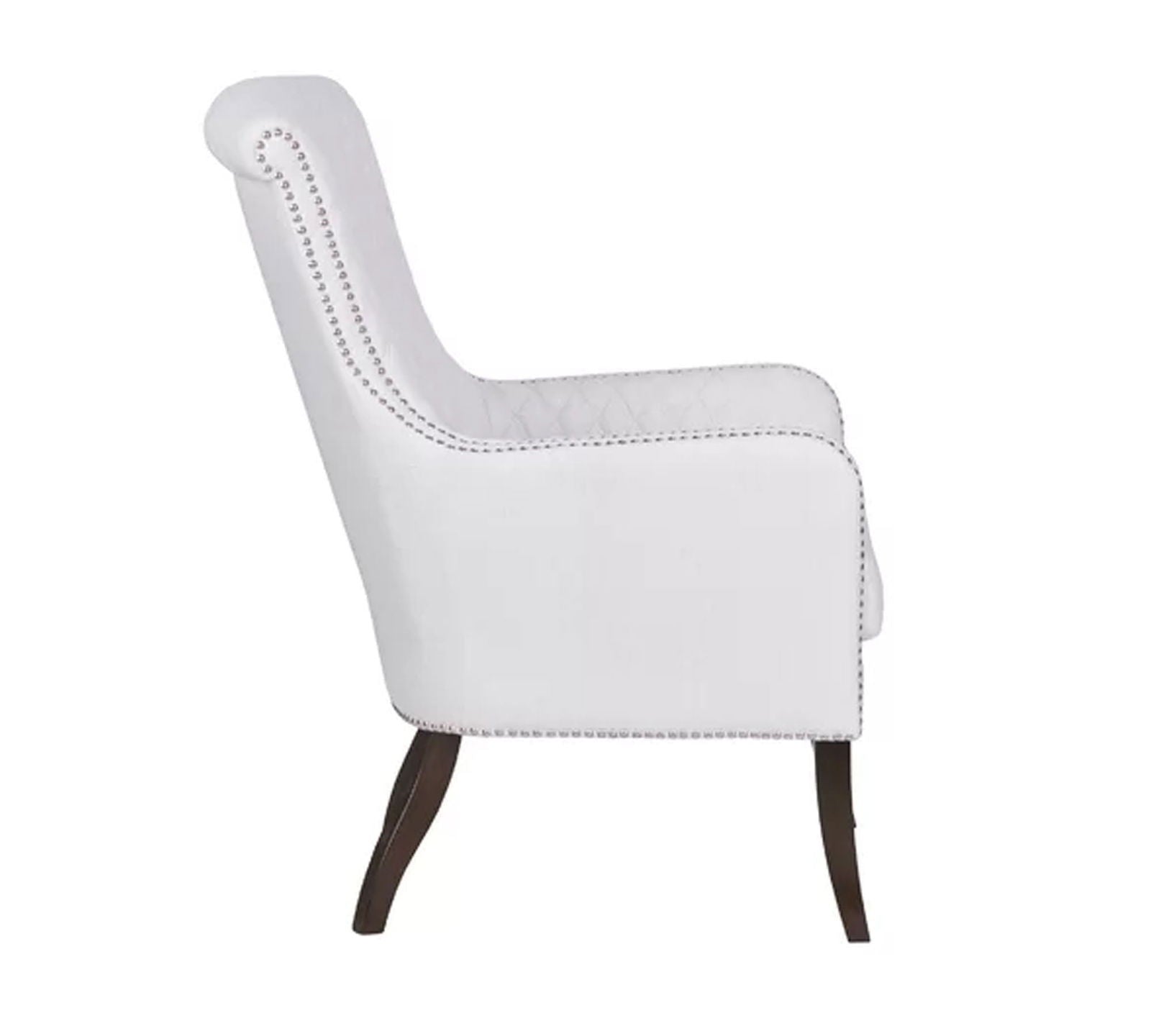 Curved Back Wooden Lounge Chair -