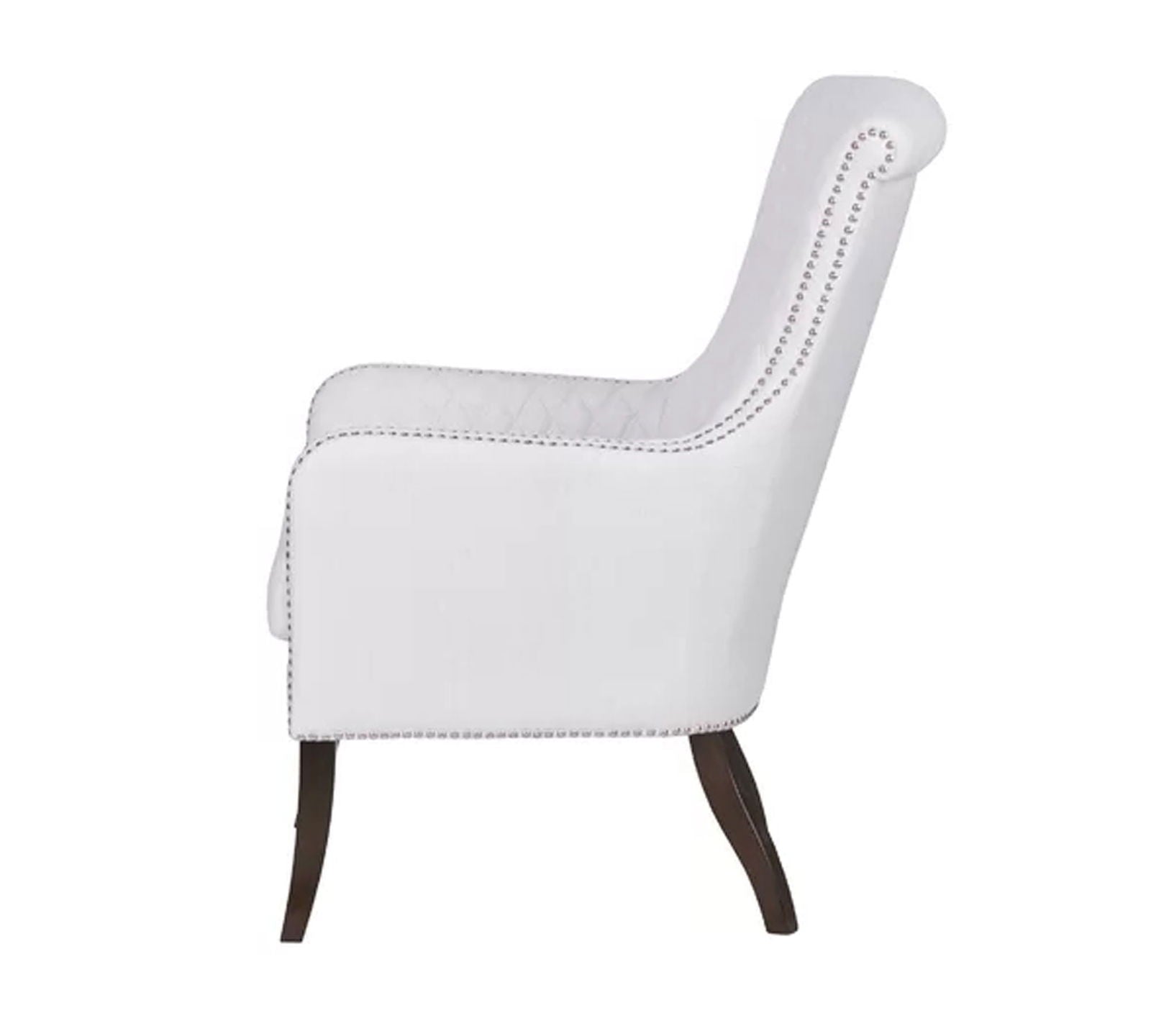 Curved Back Wooden Lounge Chair -