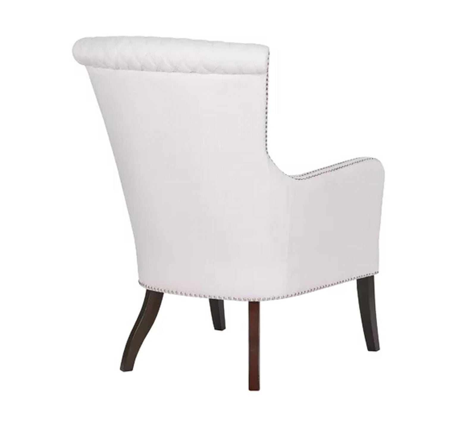Curved Back Wooden Lounge Chair -