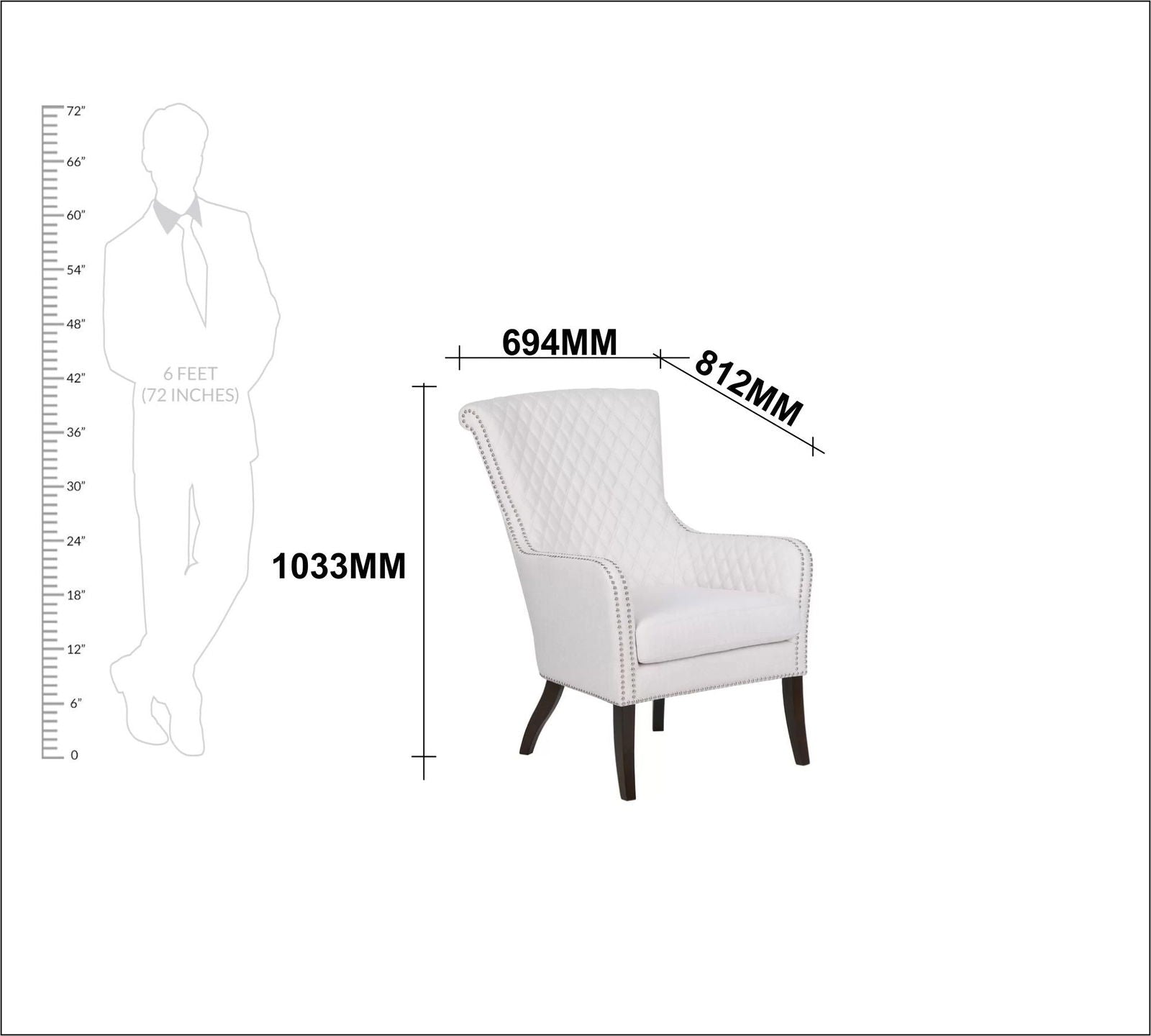 Curved Back Wooden Lounge Chair -