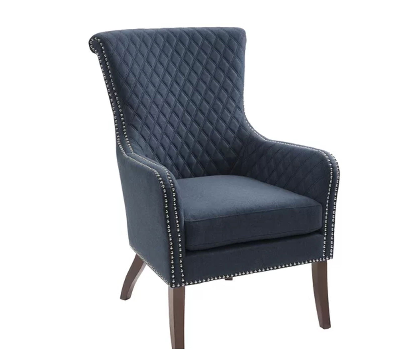 Curved Back Wooden Lounge Chair -