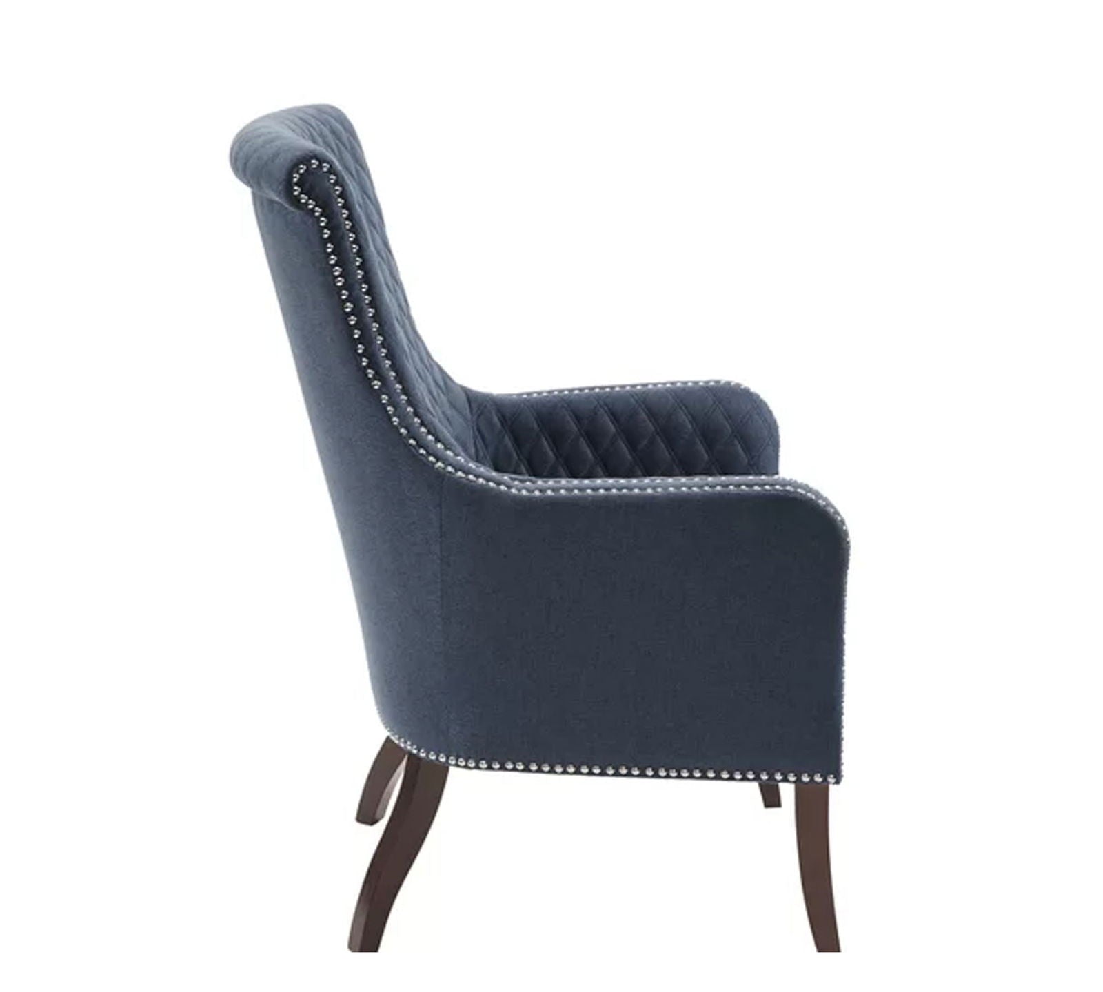 Curved Back Wooden Lounge Chair -