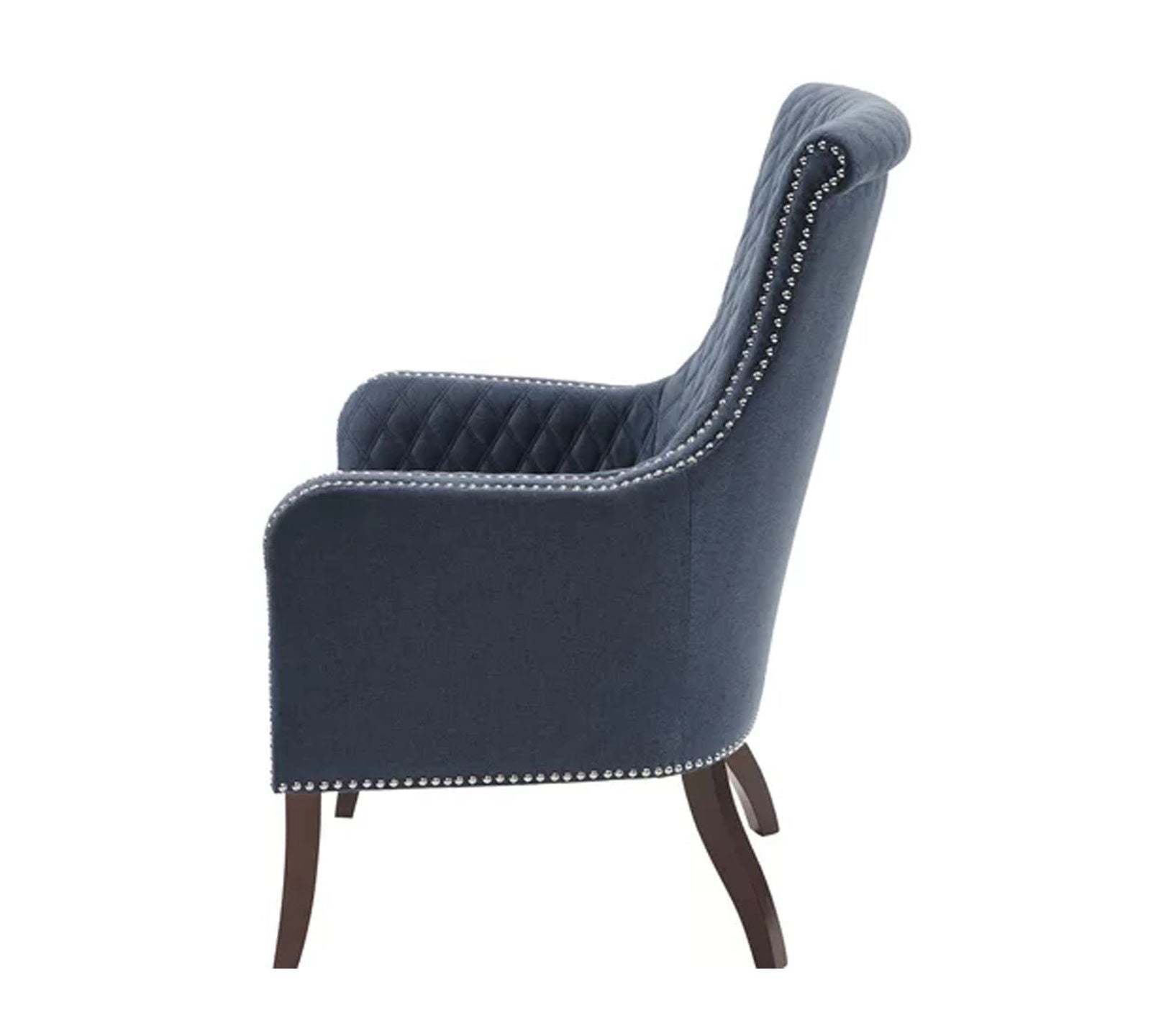 Curved Back Wooden Lounge Chair -
