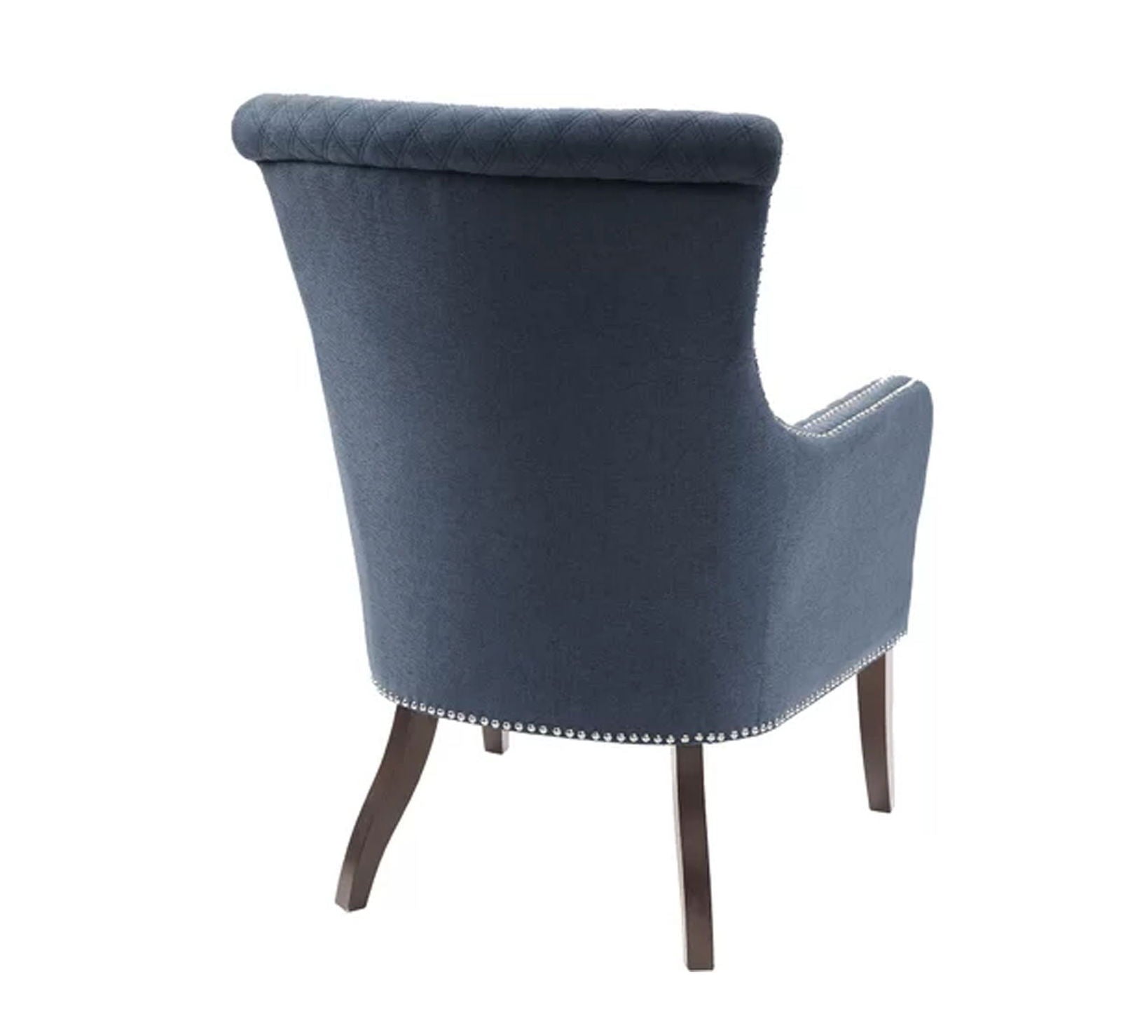 Curved Back Wooden Lounge Chair -