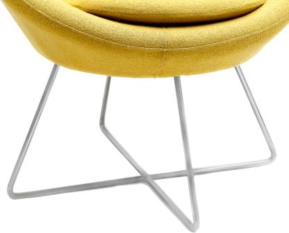 Cushioned Lounge Chair with Cross Wire Frame Base -