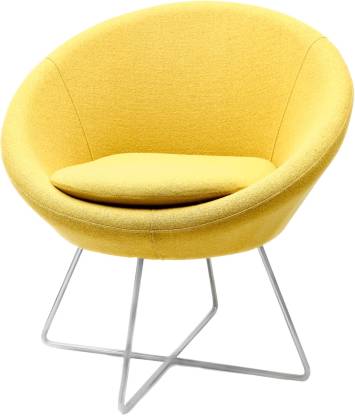 Cushioned Lounge Chair with Cross Wire Frame Base -