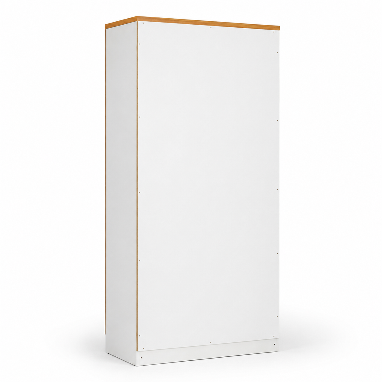 Wall Filing Cabinet with 4 Glass Doors & Storage Compartments – Wooden Finish