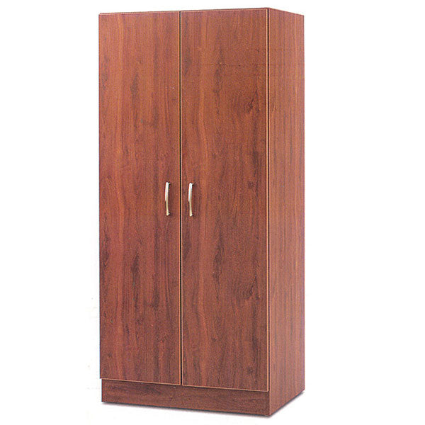 Wood Polished Smooth Surface Double Door Wooden Wardrobe