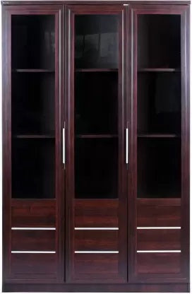 Wooden Cabinet Filing & Book Storage with Glass Door