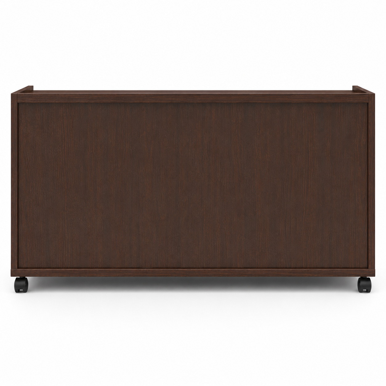 Wooden 1-Door Storage Cabinet with Fixed Shelves, Pre-Laminated Particle Board, Castor Wheels for Easy Mobility