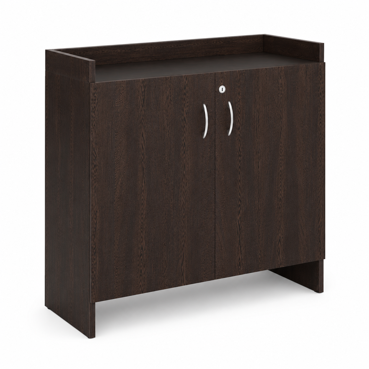 Wooden Storage Cabinet in Prelaminated Particle Board with 2 Openable Door