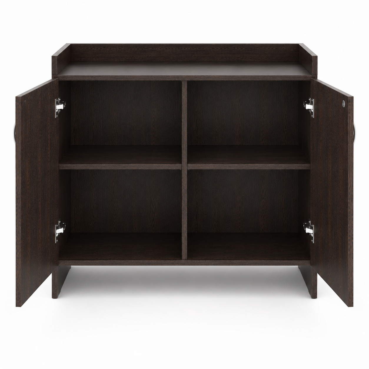 Wooden Storage Cabinet in Prelaminated Particle Board with 2 Openable Door