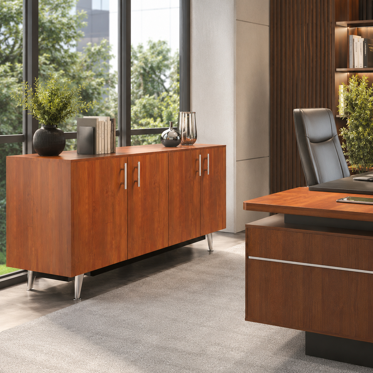 Modern Office Sideboard Storage Cabinet – Stylish Multi-Purpose Organizer for Files, Documents & Essentials