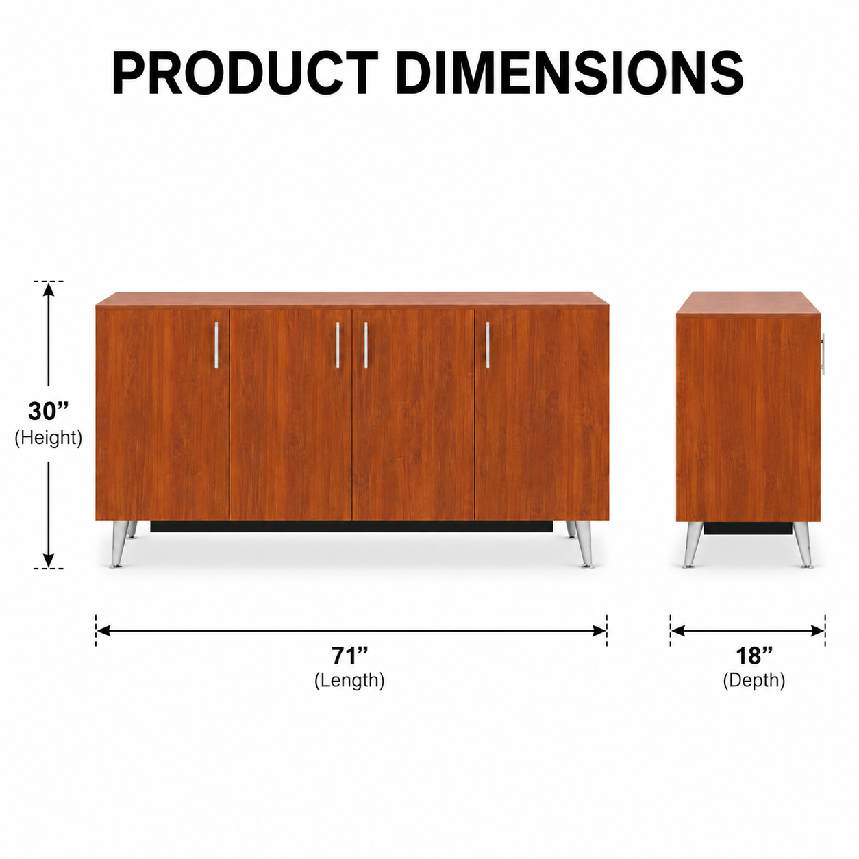 Modern Office Sideboard Storage Cabinet – Stylish Multi-Purpose Organizer for Files, Documents & Essentials