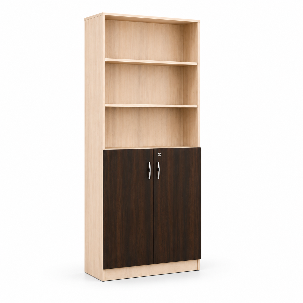 Wooden Filing Storage with 3 Sections Book Shelf Cabinet Made in Pre-laminate Particle Board