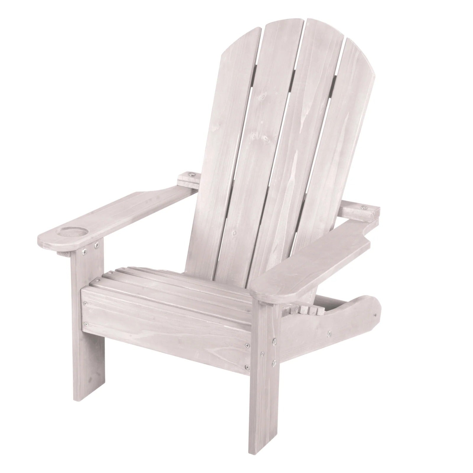 Outdoor Kids Deck Chair – Gray Wooden Garden Seating