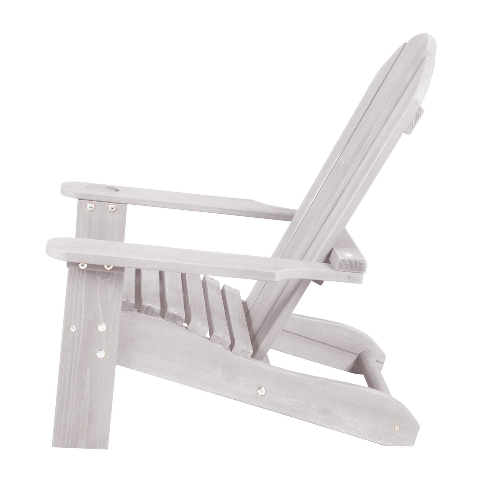 Outdoor Kids Deck Chair – Gray Wooden Garden Seating
